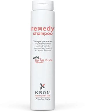 Krom Remedy Shampoo Відновлюючий шампунь з рослинним кератином та олією оливи 250мл (Оригінал)