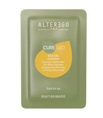 ALTER EGO ITALY CUREEGO Silk Oil Шампунь для блиску пористого, неслухняного волосся з ефектом шовку (саше), 12 мл (оригінал)