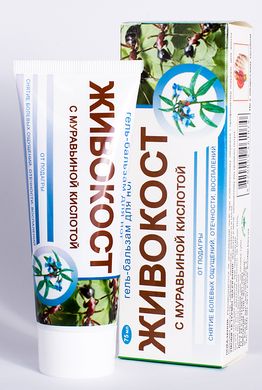 Гель-бальзам для ніг ЖИВОКІСТ З МУРАШИНОЮ КИСЛОТОЮ 75 мл, Флора-фарм (Оригінал)