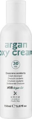Окислювальна емульсія з олією аргани KROM ARGAN OXY CREAM 30 vol 9% 150 мл (Оригінал)