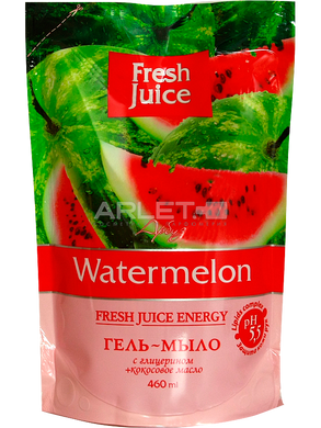 Гель-мило дой-пак з гліцерином (Кавун) - Fresh Juice Watermelon 460ml