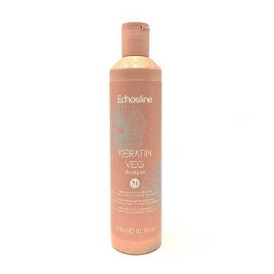 ECHOSLINE Keratin Veg Shampoo Шампунь для пошкодженого волосся відновлюючий з Кератином 300мл (Оригінал)