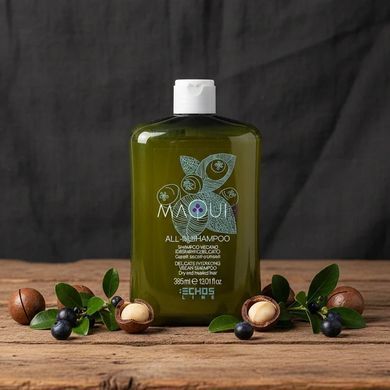 Шампунь веганский увлажняющий для сухих и поврежденных волос MAQUI 3 All-In Shampoo ECHOSLINE, 385 мл