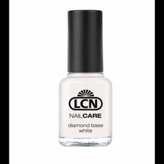 Спеціальний лак з алмазною крихтою для зміцнення нігтів білий LCN Diamond Base 16 мл (Оригінал)