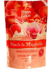 Крем-мыло "Персик и магнолия" - Fresh Juice Peach & Magnolia (сменный блок)