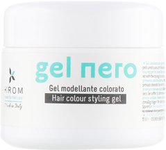 Гель черный для моделирования волос KROM GEL Nero 150 мл (Оригинал)