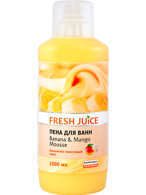 Піна для ванни "Бананово-манговий мус" - Fresh Juice 1000мл.