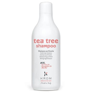 Шампунь очищающий для жирного волосся з ментолом KROM TEA TREE 1000 мл (Оригінал)